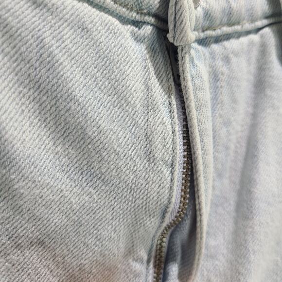 GAP Jeans Women's 29 Slouch Powder Light Wash Indigo Distressed Denim Loose - Picture 6 of 14